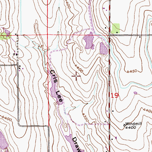 Topographic Map of Blue Sky Census Designated Place, CO