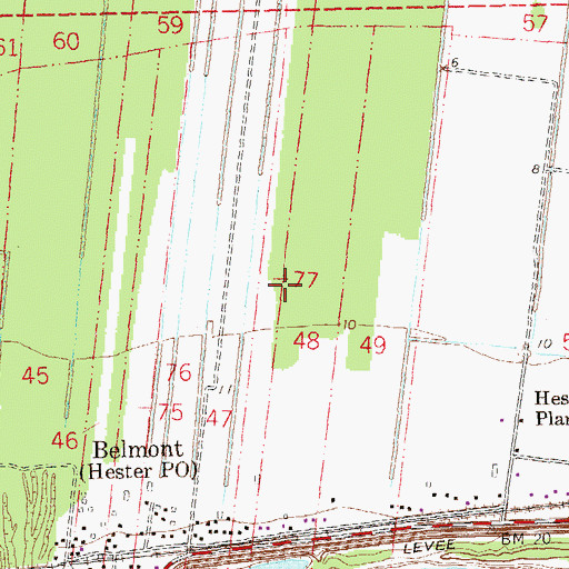Topographic Map of Hester Census Designated Place, LA