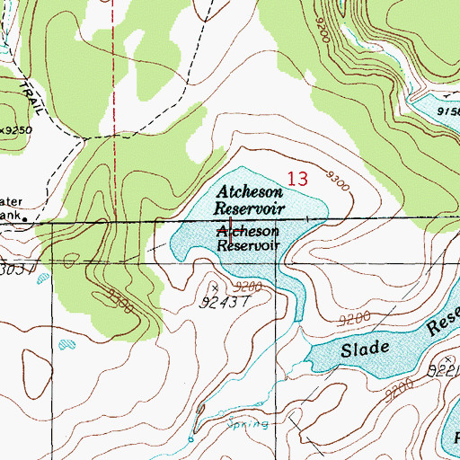 Topographic Map of Atcheson Reservoir, AZ