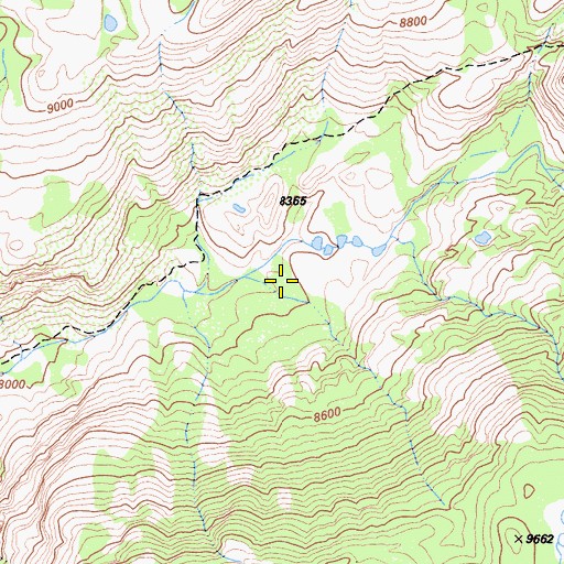 Topographic Map of Cirque Creek, CA
