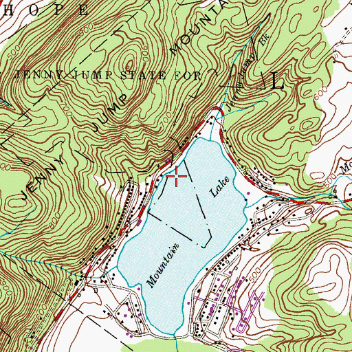 Topographic Map of Mountain Lake Census Designated Place, NJ