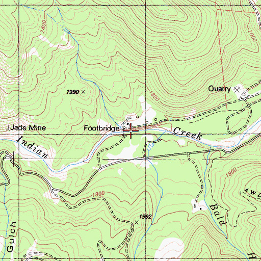 Topographic Map of Clauson Creek, CA