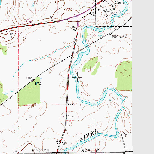 Topographic Map of Fort Covington Hamlet Census Designated Place, NY