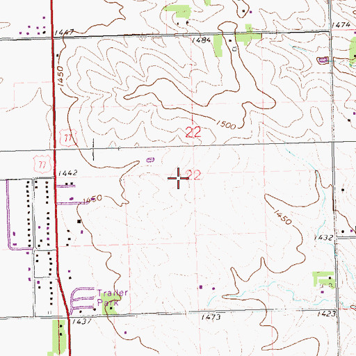Topographic Map of Meadow View Addition Census Designated Place, SD