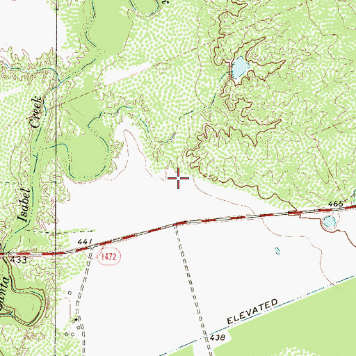 Topographic Map of Los Minerales Census Designated Place, TX