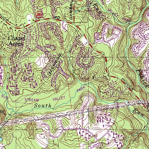 Topographic Map of Newington Forest Census Designated Place, VA