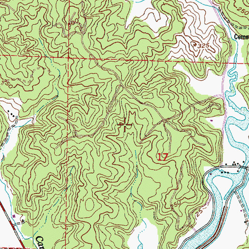 Topographic Map of Deep River Census Designated Place, WA