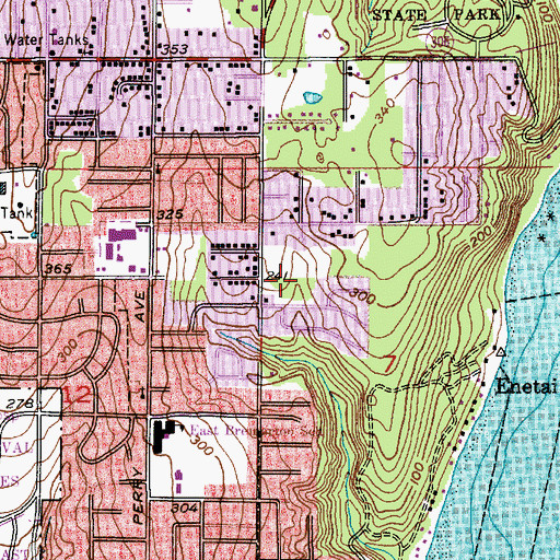Topographic Map of Enetai Census Designated Place, WA