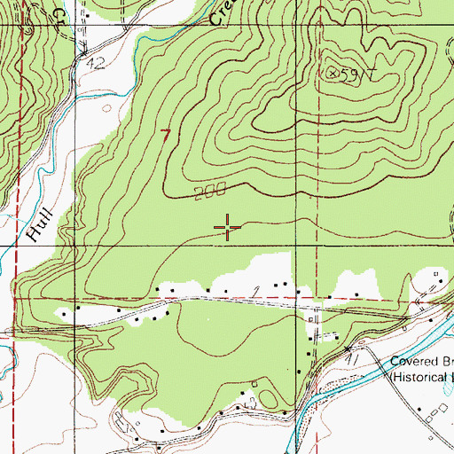 Topographic Map of Grays River Census Designated Place, WA