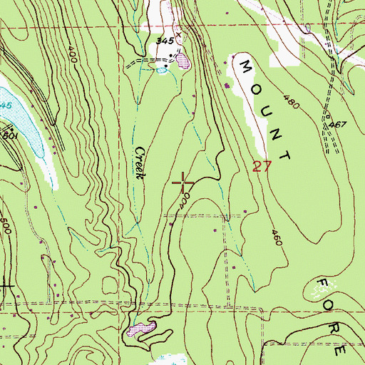 Topographic Map of High Bridge Census Designated Place, WA
