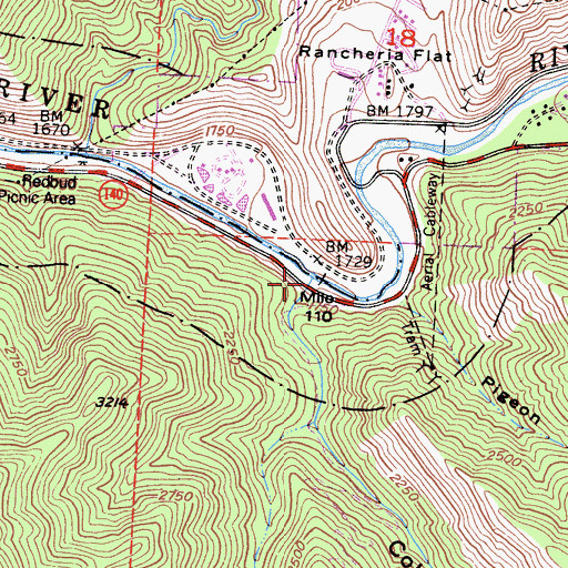 Topographic Map of Cold Canyon, CA