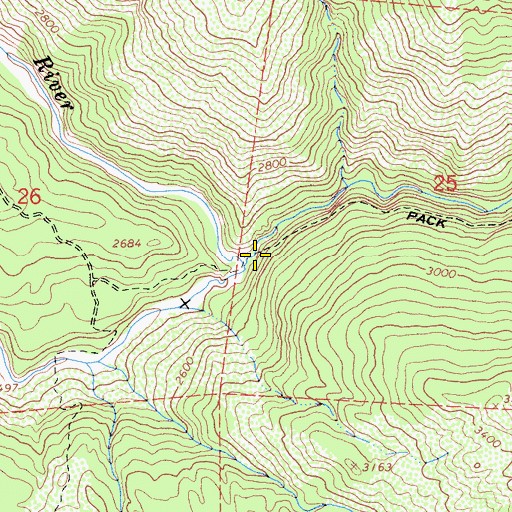 Topographic Map of Cold Creek, CA