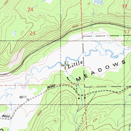 Topographic Map of Cold Stream, CA