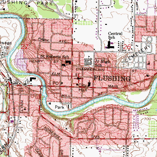 Topographic Map of Community of Hope Church of God, MI