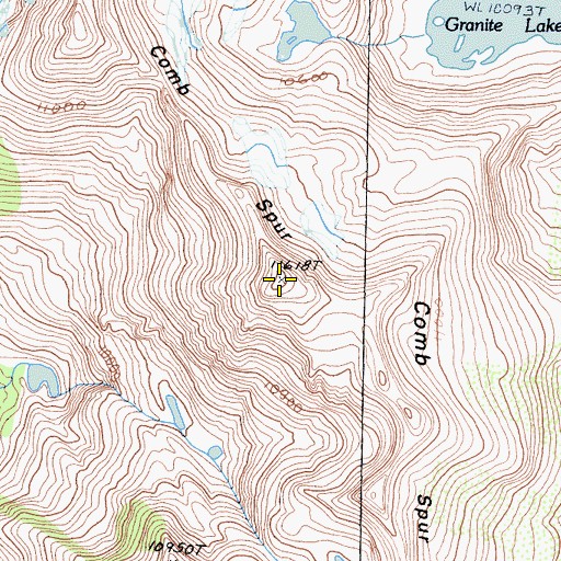 Topographic Map of Comb Spur, CA