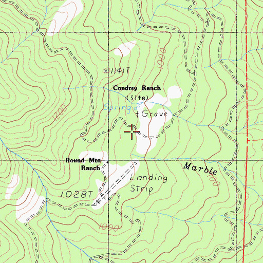 Topographic Map of Condrey Ranch, CA