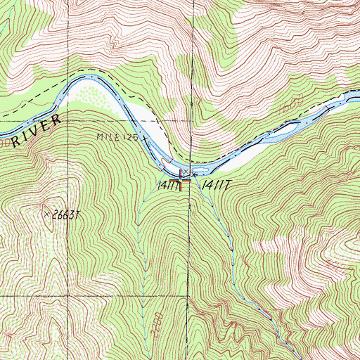 Topographic Map of Converse Creek, CA