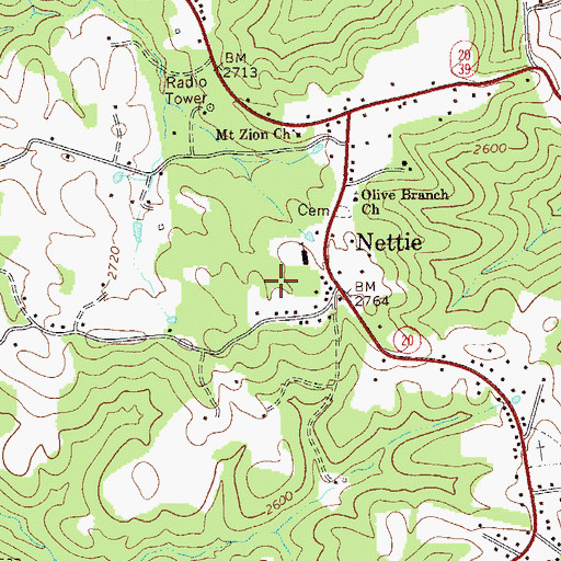 Nettie Census Designated Place, WV