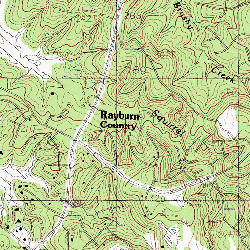 Topographic Map of Sam Rayburn Census Designated Place, TX