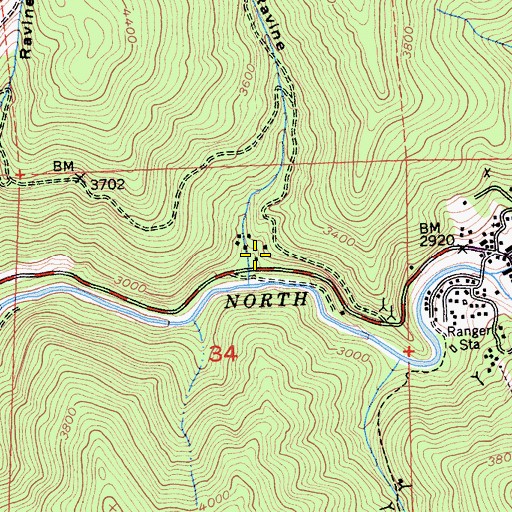 Topographic Map of Coyote Ravine, CA