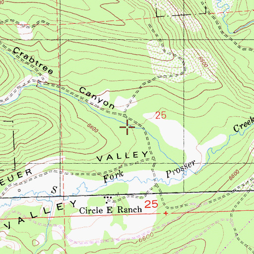 Topographic Map of Crabtree Canyon, CA