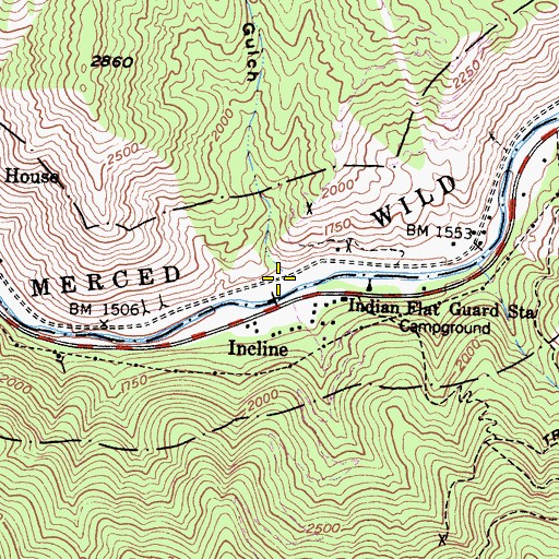 Topographic Map of Cranberry Gulch, CA