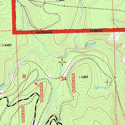 Topographic Map of Crazy Harry Gulch, CA
