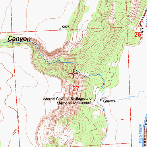 Topographic Map of Crooks Canyon, CA
