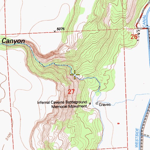 Topographic Map of Crooks Canyon, CA