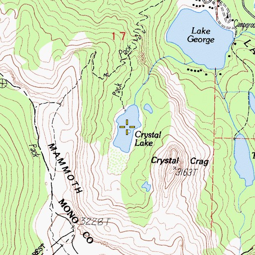 Topographic Map of Crystal Lake, CA
