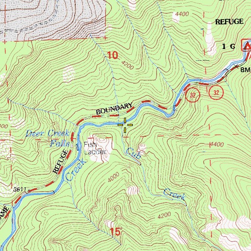Topographic Map of Cub Creek, CA