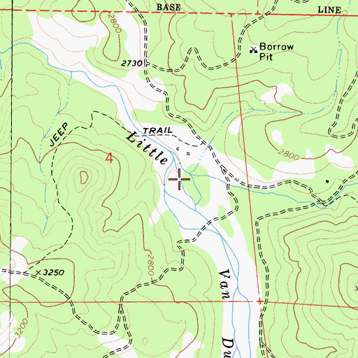 Topographic Map of Dairy Creek, CA