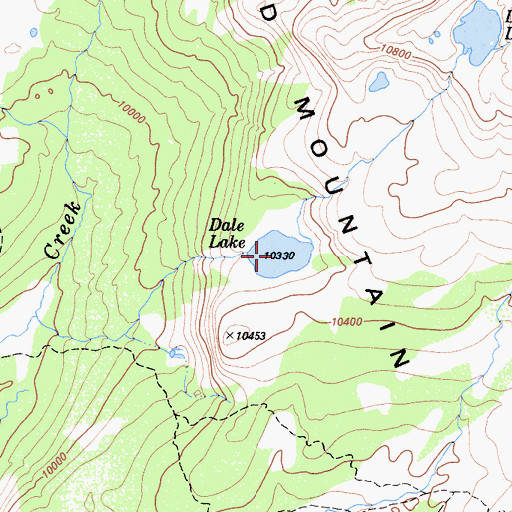 Topographic Map of Dale Lake, CA