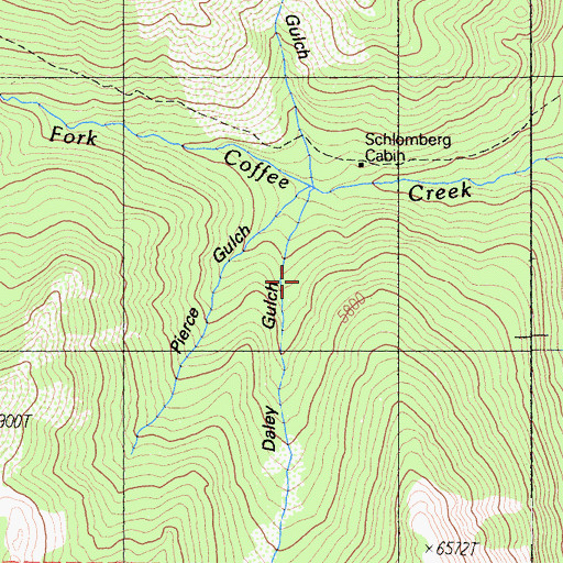 Topographic Map of Daley Gulch, CA