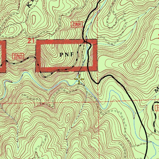 Topographic Map of Dark Canyon, CA