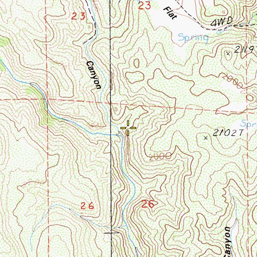 Topographic Map of Davis Canyon, CA