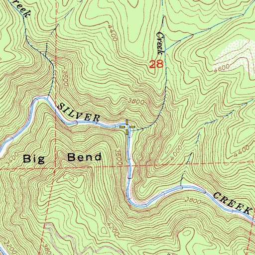 Topographic Map of Davis Creek, CA