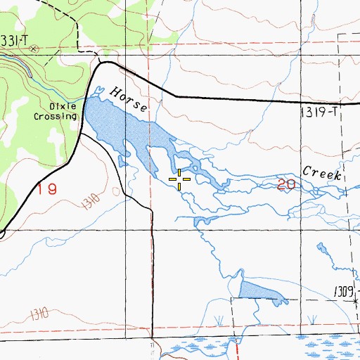 Topographic Map of Davis Creek, CA