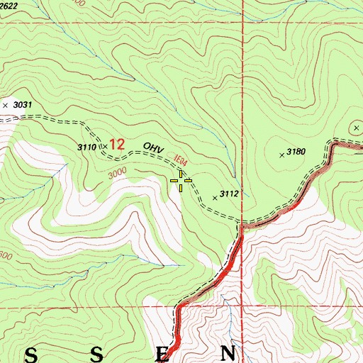 Topographic Map of Davison Spring, CA