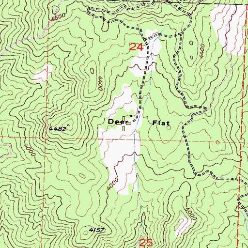 Topographic Map of Deer Flat, CA