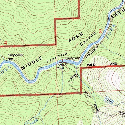 Topographic Map of Dejonah Creek, CA