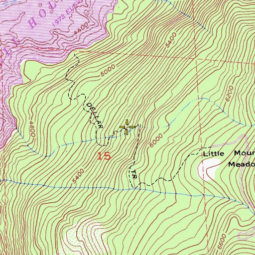 Topographic Map of Dellar Trail, CA
