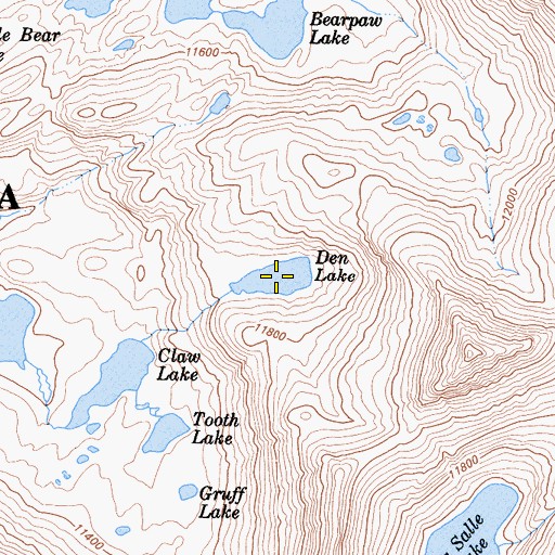 Topographic Map of Den Lake, CA