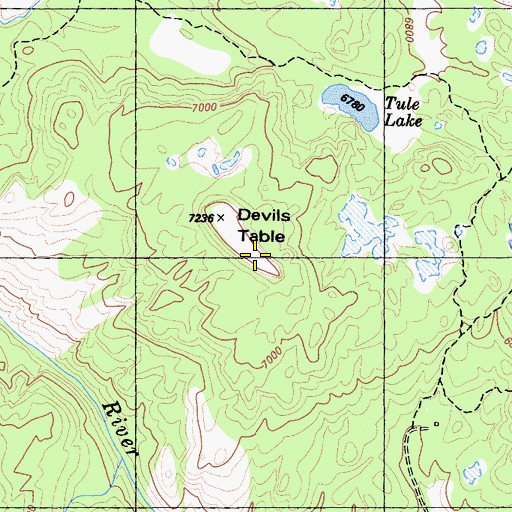 Topographic Map of Devils Table, CA