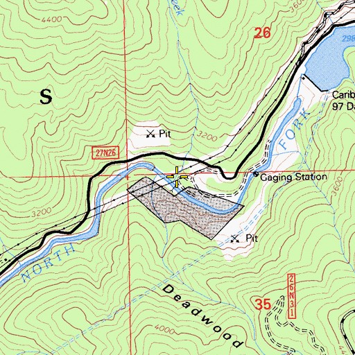 Topographic Map of Bey Cha Creek, CA