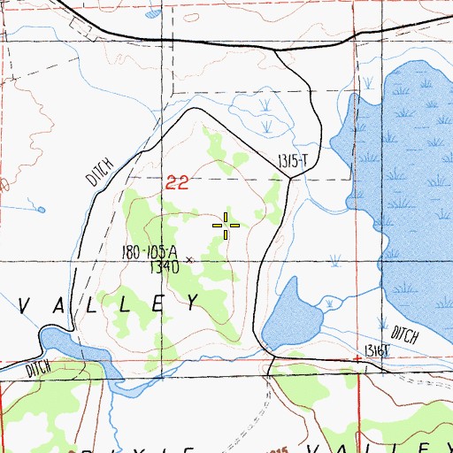 Topographic Map of Dixie Valley, CA