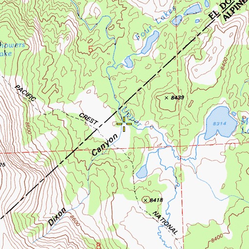 Topographic Map of Dixon Canyon, CA