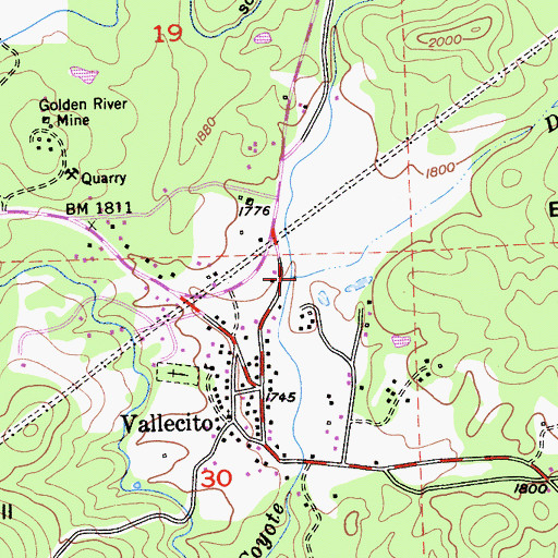 Topographic Map of Dry Creek, CA