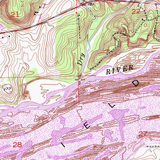 Topographic Map of Dry Creek, CA