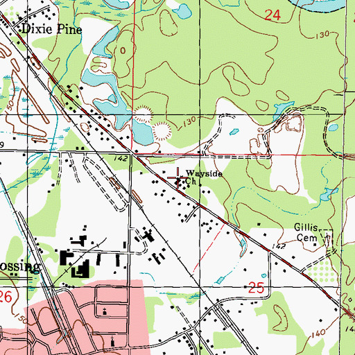 Topographic Map of Beacon Baptist Church, MS